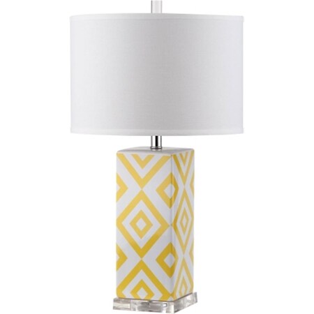 Safavieh Diamonds Table Lamp- Yellow - 24.25 x 15.75 x 15.75 in. LIT4135G-SET2